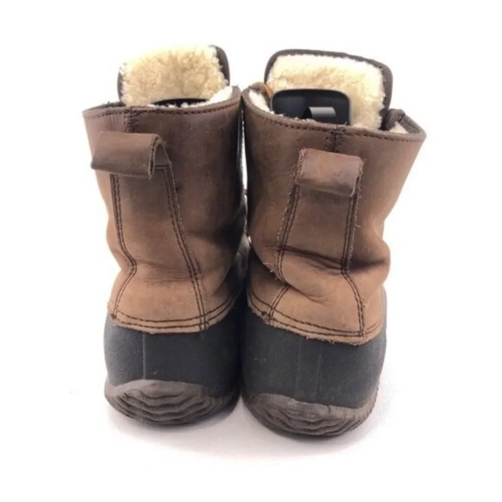J.Crew Brown Leather Waterproof Winter Duck Boots 11